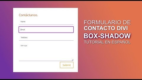 ✅  Formulario de contacto divi► Como crear un formulario divi box-shadow  #DiviConwordpress✅