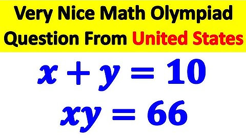 Very Nice Math Olympiad Problem | What are the values of x and y?🤔🧠