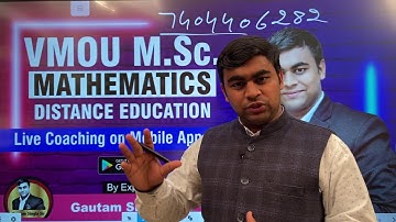 VMOU M.Sc. Mathematics  Online Admission-2021 Complete Details