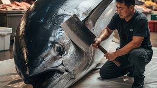 A Legendary Chef Controls 471KG Bluefin Tuna Like It’s Nothing #ChefLegend