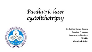Paediatric Cystolithotripsy