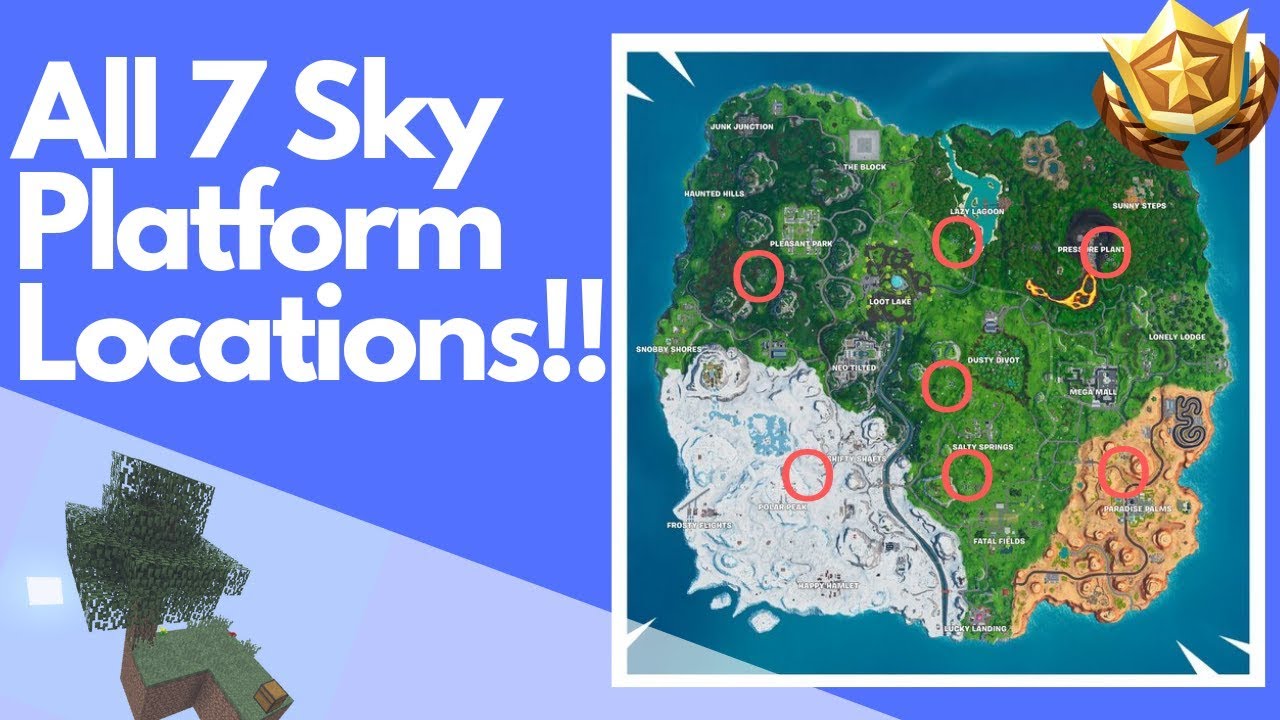 Fortnite Season 9 Week 1 Challenges (7 Sky Platforms and Slipstreams!)