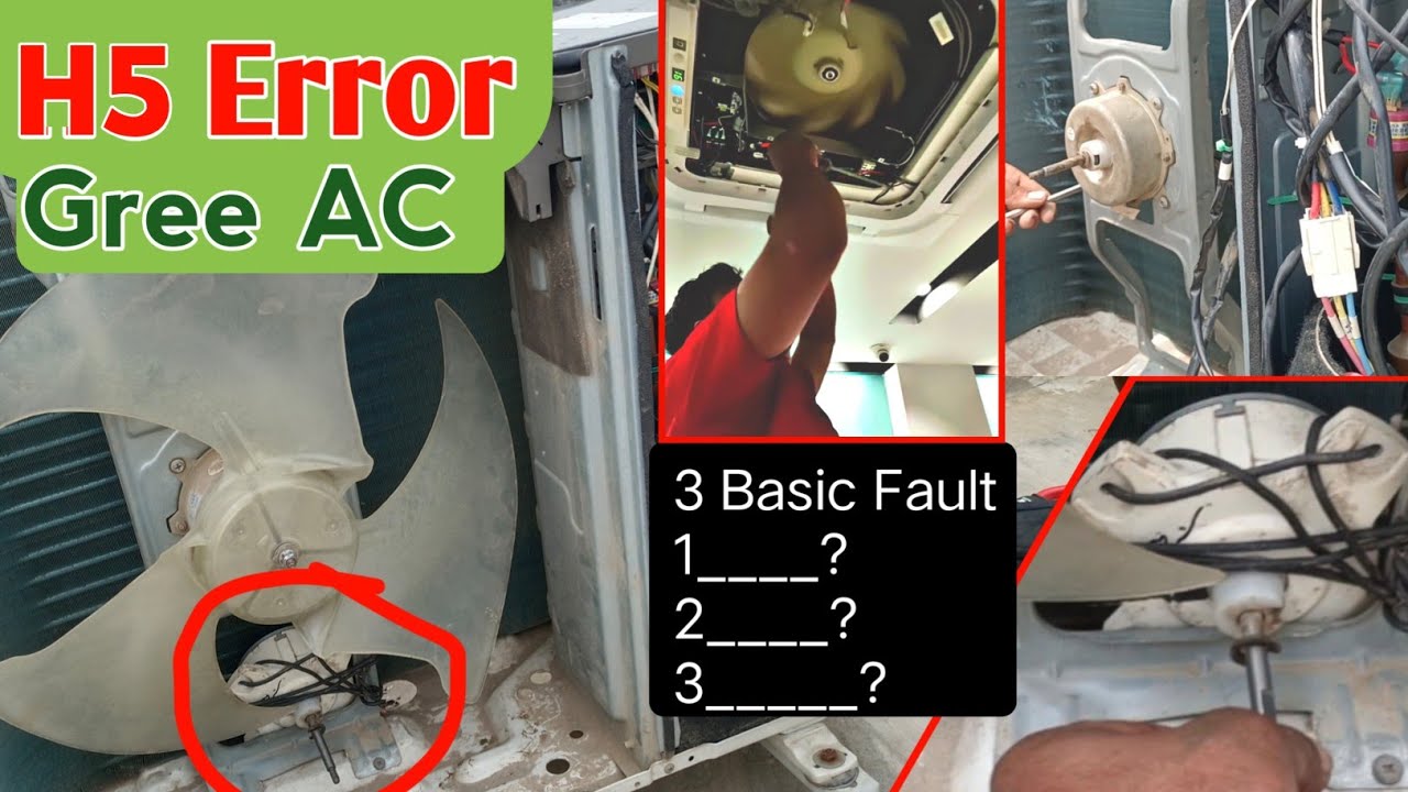 H5 Error Gree AC  |  Gree Dc inverter AC Error H5 solve | H5 Error fix gree ac