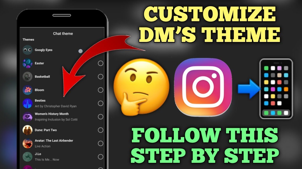 how-to-change-instagram-chat-themes-youtube