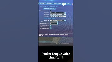 Rocket league voice chat fix after new update!!!