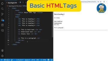 Basic HTML Tags Explained | h1–h6, br, hr, p, b, u, i Tags | HTML for Beginners