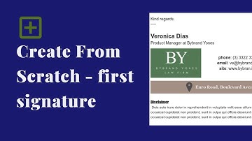 Create your first professional email signature from scratch
