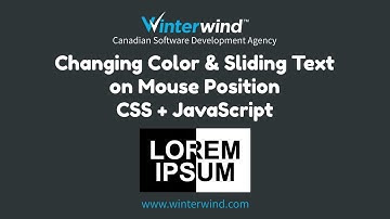 Changing Color & Sliding Text on Mouse Position with CSS & JavaScript