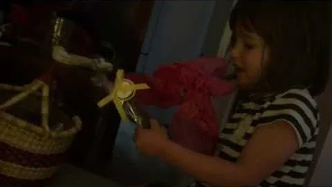 Easter bunny shops at food hole