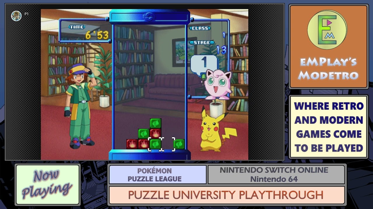 Pokémon Puzzle League - Puzzle University Mode - N64 (Switch