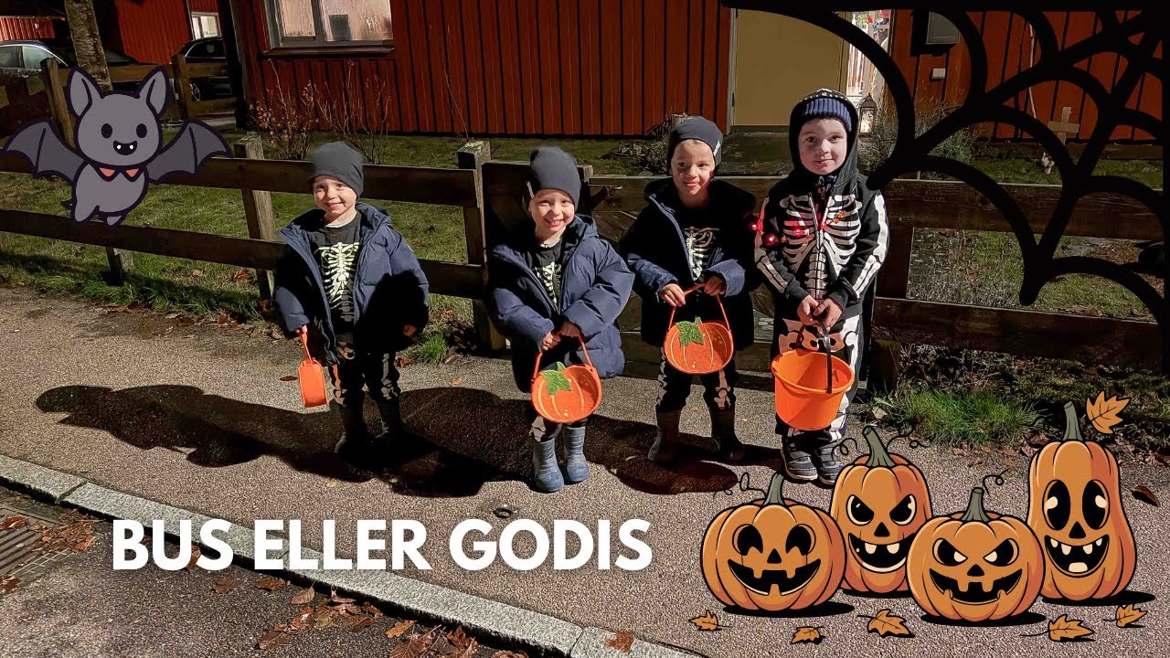 Trillingarnas FÖRSTA Bus eller Godis! 🍬 | Halloweenhelg & 99-årskalas 🎉