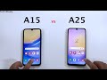 Samsung a15 vs a25  speed test