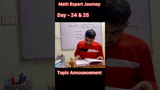 Day - 24 & 25 Math Expert Journey #trending #shortsfeed #shots #shorts #viral #trending #border #pw