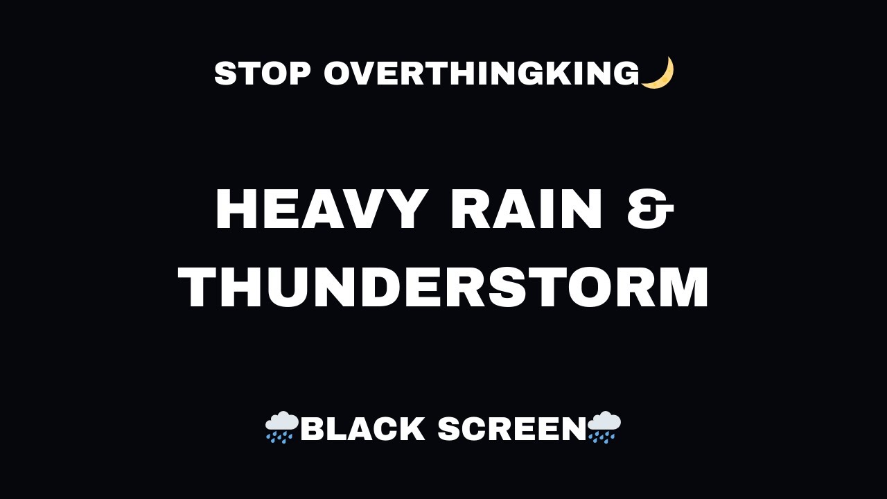Extreme Rain & Thunder Sounds | Black Screen Sleep Aid