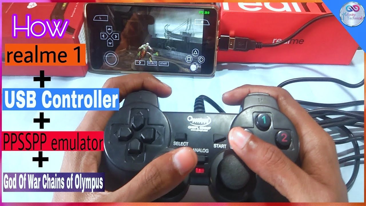 Realme 1 connect usb controller play god of war ppsspp android