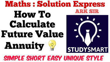 FUTUTE Value Annuity | Maths & Statistics sem 2 |Exam 2025 FYBCOM SEM 2 |University Paper Solution