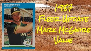 1987 Fleer Update Mark McGwire Value
