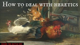 How to Deal with Heretics (Slippery Serpents & Brutish Barnacles)
This message goes over what heretics are, the dangers they pose, and how to deal with them the Biblical way.
Link to a PDF of the notes:
https://t.me/soundthebattlecry/2308
Audio version:
https://beta.sermonaudio.com/sermons/62824622376280/
If you have ever been blessed by the teaching and preaching on this channel and would like to support this ministry which is full time ministry, you can give through Paypal or Zelle or Wise. Even $5 helps greatly to keep things going :
Paypal or Zelle or Wise address: natemarino7@hotmail.com
or use this link for Paypal: https://www.paypal.me/natemarino7
This link for Wise:
https://wise.com/share/nathanieljamesm
or give using a screen name here:
https://www.buymeacoffee.com/soundthebattlecry
*Note on Paypal* - Please do not select Payment for goods and services or it will withhold for 21 days and ask me for shipping info. Instead select Transfer to family or friends. Thank you
Thank you and God bless
(NOTE - Giving is purely a free will action of what God lays on your heart. Donations will not alter the message of the preaching and do not give you a right to try and have control of the message. Thanks.)
“And I thank Christ Jesus our Lord, who hath enabled me, for that he counted me faithful, putting me into the ministry.” (1 Timothy 1:12)
(I Corinthians 9:3-14, I Timothy 5:18, II Corinthians 11:8, Philippians 4:14-16, Galatians 6:6)
*Watch the Comment Policy for this channel video*
https://youtu.be/ElbdI6krye4
Send any honest questions to:
Email: treadingserpents@hotmail.com
Please like, share, subscribe, and comment on the
Sound the Battle Cry social media pages:
For PDFs of message notes and uncensored news updates which will continue here if I get censored
Telegram:
https://t.me/soundthebattlecry
For audio versions of the messages:
Sermon Audio
https://www.sermonaudio.com/source_detail.asp?sourceid=soundthebattlecry
All videos backed up on
Rumble:
https://rumble.com/c/c-2048584
and
Odysee:
https://odysee.com/$/invite/@SoundtheBattleCry:e
For updates and sharing
Facebook: https://www.facebook.com/Sound-the-Battle-Cry-682793708588270/
Minds: https://www.minds.com/treadingserpents
Link to a PDF of a Gospel tract you can download for free:
Truth in an Age of Confusion
https://t.me/soundthebattlecry/395 How to Deal with Heretics (Slippery Serpents & Brutish Barnacles)