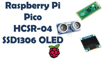 Raspberry Pi Pico Ultrasonic sensor HCSR04 and OLED ssd1306 micropython