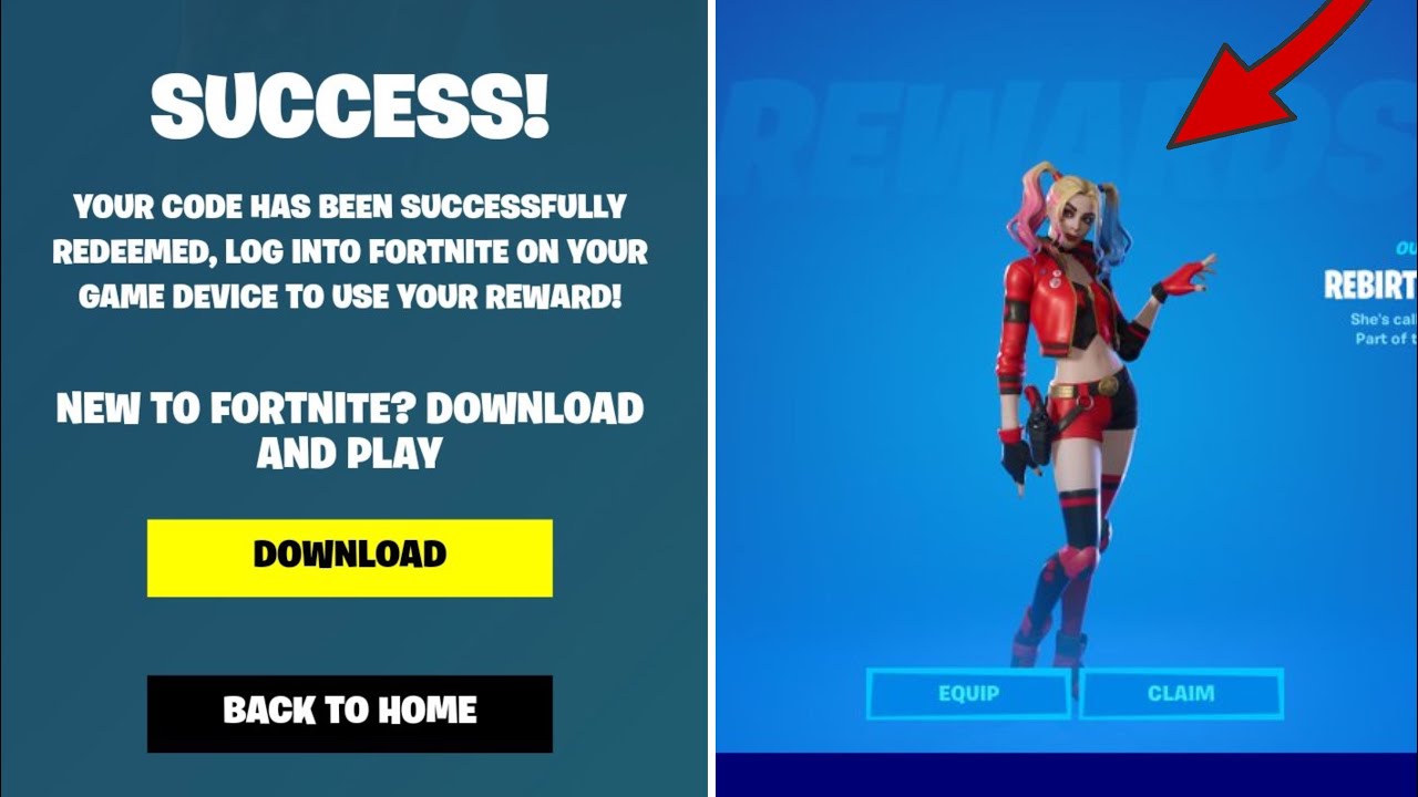 How to get the Fortnite Harley Quinn skin code and redeem the item