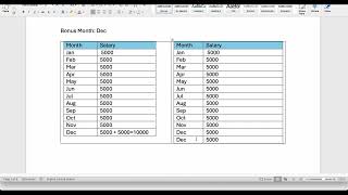 Total Compensation Statement (TCS) formula for Calculating 13 Monthly Salary  - Part I