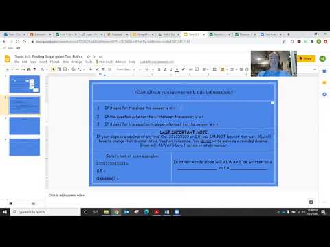 Finding slope given