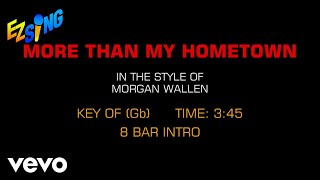 Morgan Wallen - More Than My Hometown (Karaoke EZ Sing)