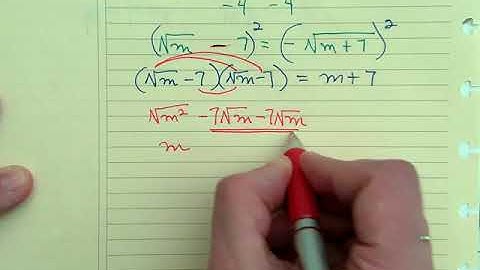 Solving a Radical Equation by Squaring Twice