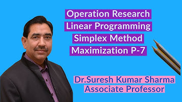 Linear Programming#Simplex Method # Maximization Problem # Part-7# Operation Research#ORQT#M.Com/CA#