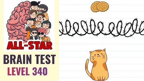 Brain Test All Star Level 340 | How can this cat eat the cookies? | Walkthrough