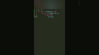 Python pattern #39 #shorts #python #pattern #pythonprogramming #pythonprojects ##python3