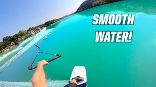 WAKEBOARDING ON GLASS!