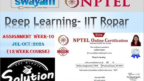 Deep Learning- IIT Ropar week-10 assignment solution | NPTEL