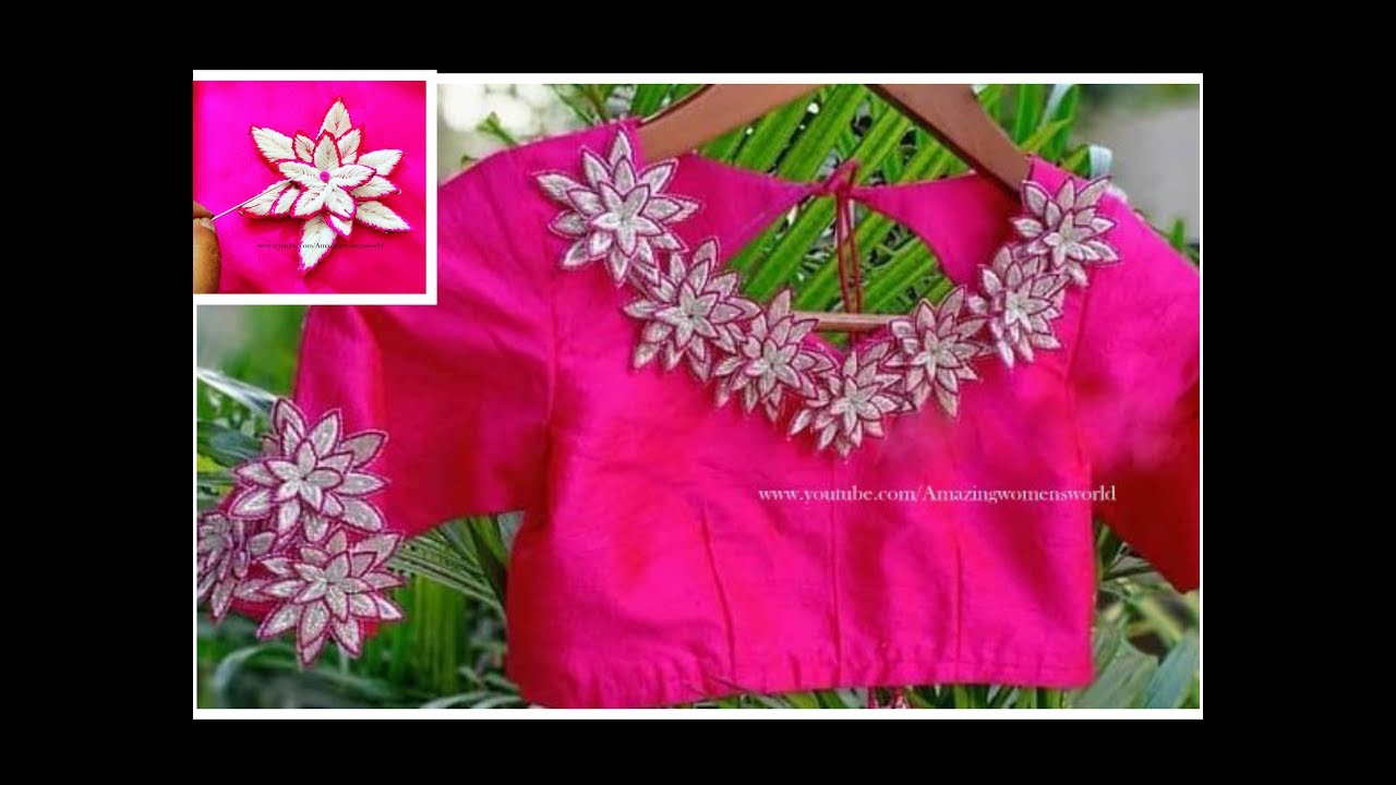 Most Creative & Unique Designer Patches for Blouses / Sarees - Aari/Maggam Work