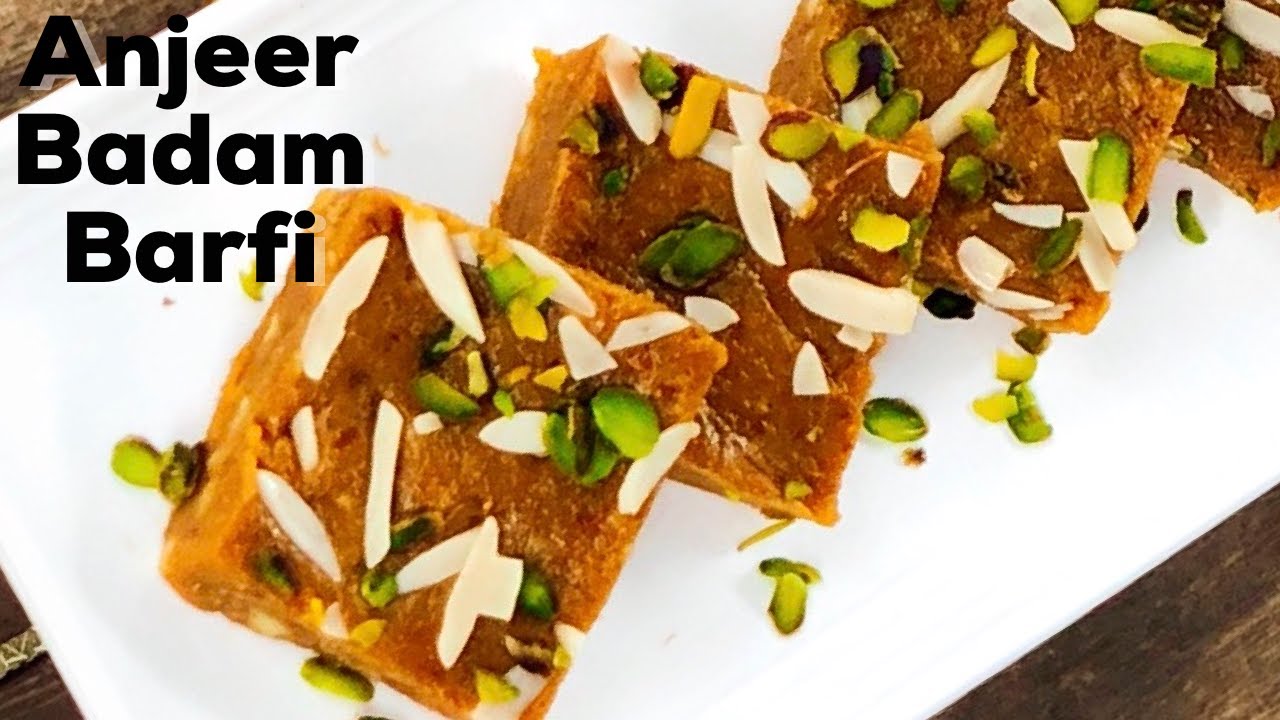 Anjeer Badam Barfi | Sugar-Free & Healthy Sweet | Anjeer Barfi | Fig Sweet |Flavourful Food By Priya