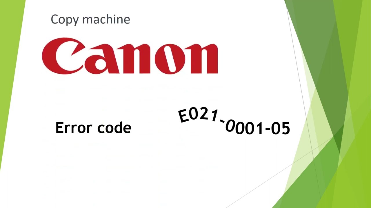 Canon irc error code e021 (E021-0001-05) - YouTube
