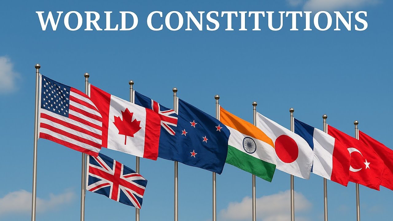 World Constitutions, USA, UK, Canada, Australia, New Zealand, India, China, Japan, France and Turkey