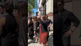 Luca Guadagnino, Julia Roberts, Ayo Edebiri, And Andrew Garfield Leaving The New York Film Festival