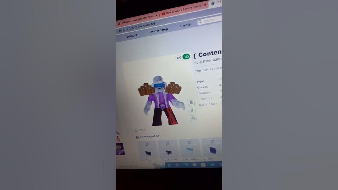 How to wear content deleted pants / chainsaw man pants in roblox YouTube
