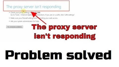 Proxy server isn