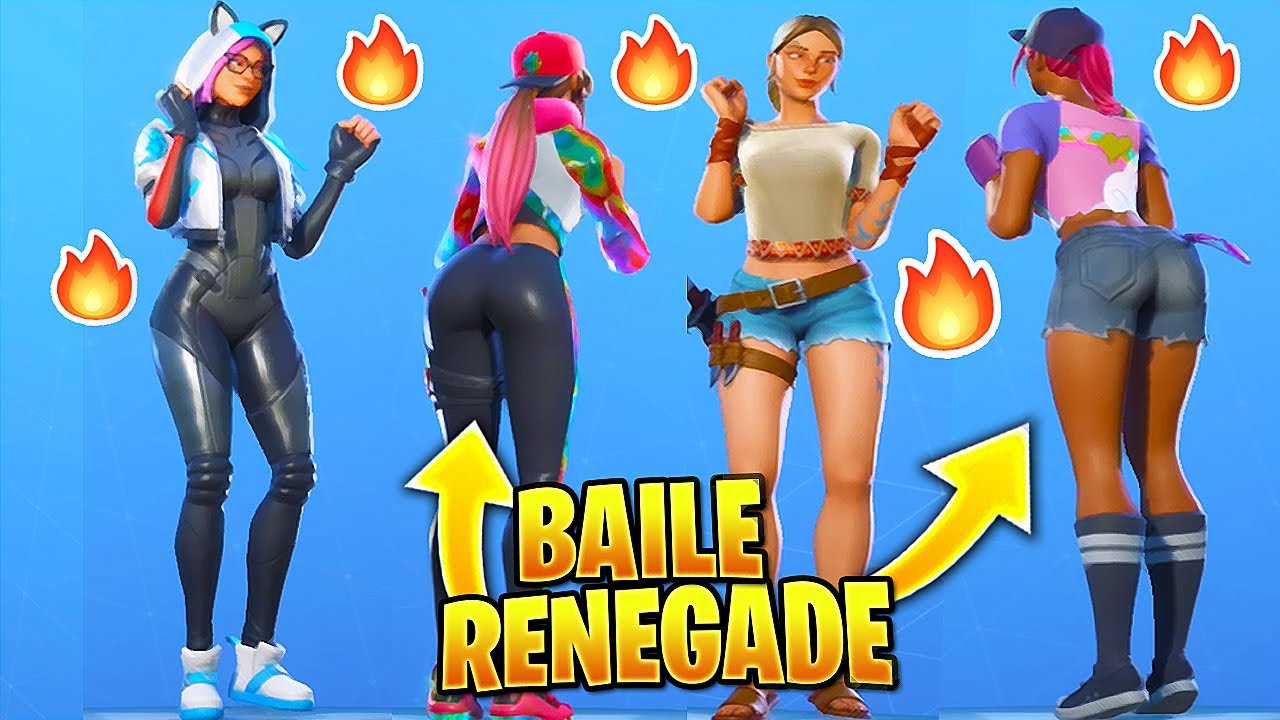 LAS SKINS MAS SEXYS DE FORTNITE CON EL NUEVO BAILE RENEGADE