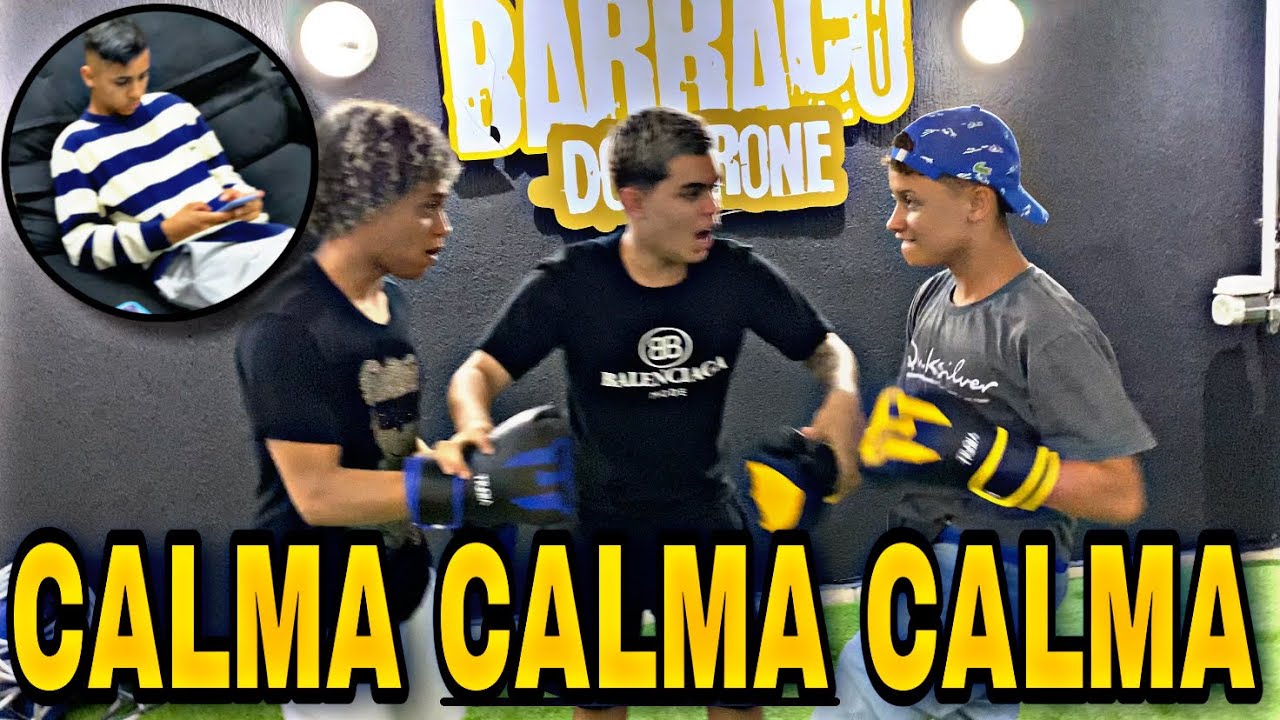 GUSTAVINHO TOMOU UM GANCHO DO BARRACO/ P9 E MIOJINHO QUER RESOLVER NA LUVA