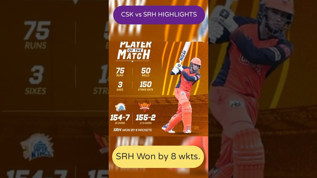 csk vs srh 2022 highlights |