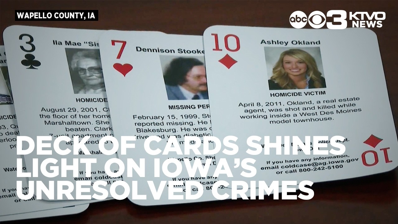 Deck of cards shines light on Iowa's unresolved crimes - YouTube