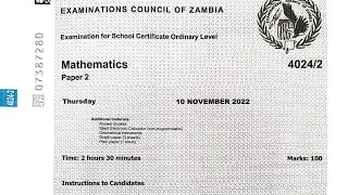 Maths paper 2 internal 2022 q 11