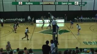 Saint Leo Volleyball Highlights against Rollins 9/23/16