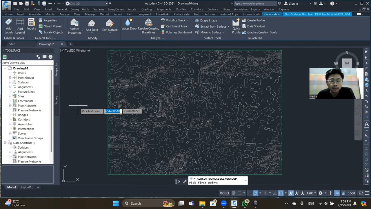 CARA MEMBUAT PETA KONTUR DARI GOOGLE EARTH - GLOBAL MAPPER - CIVIL 3D ...