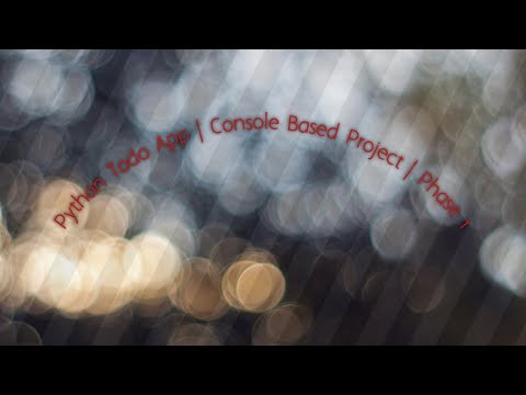 Beginner Python Project – Todo App using UVPython Todo App from Scratch | CLI Project