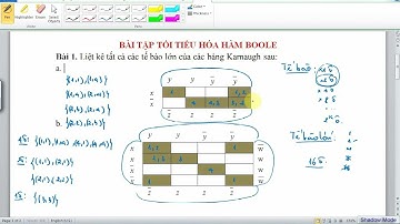 Bài tập tối tiểu hóa hàm Boole | Phần 1