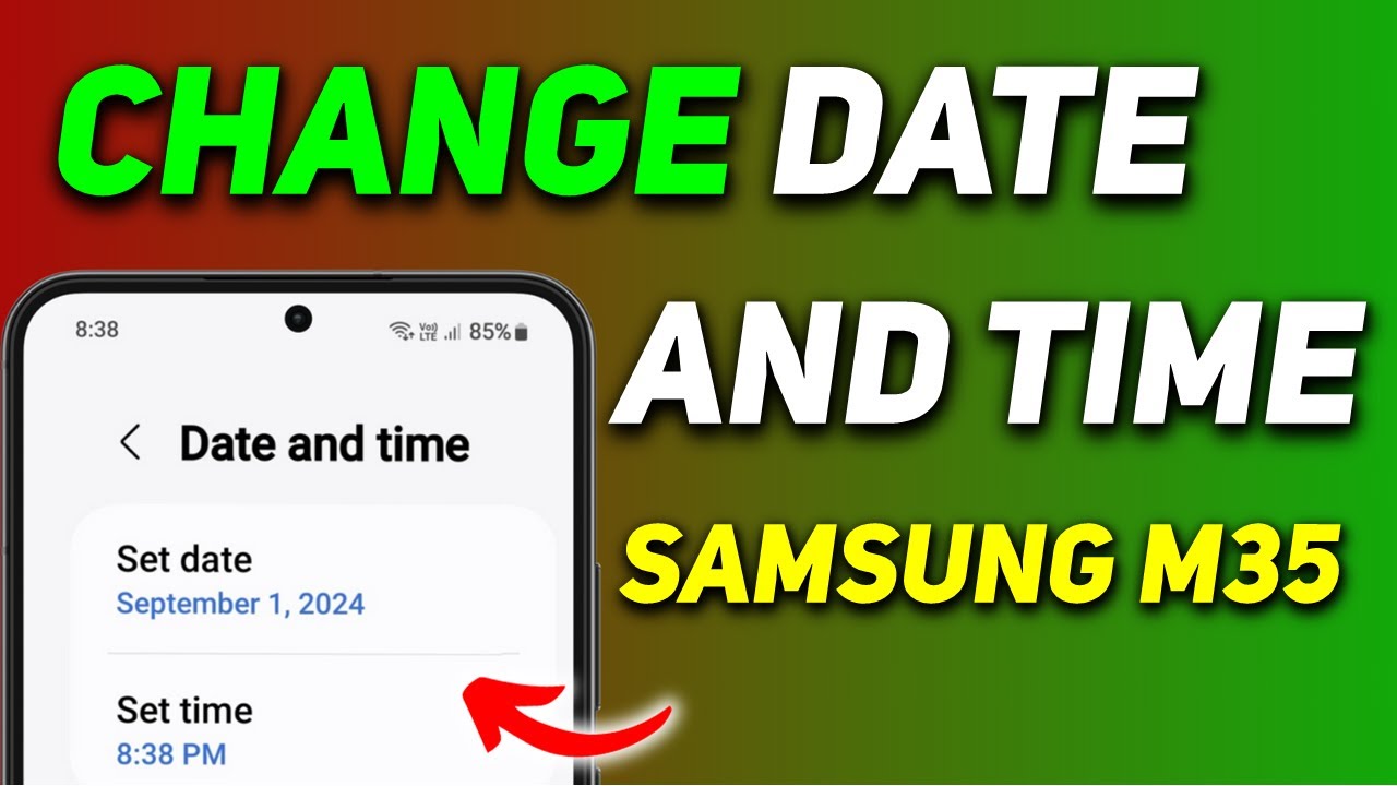 Как изменить дату и время на Samsung Galaxy M35 | Настройки даты и времени Samsung